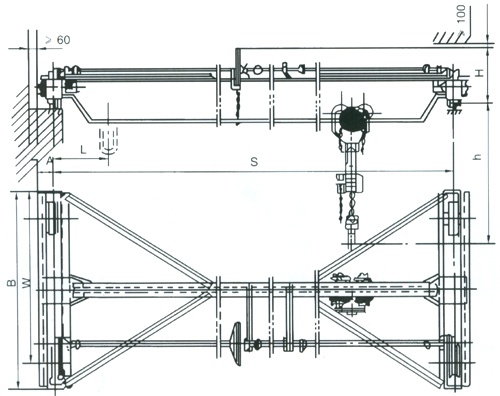 手動單梁橋式起重機結構圖.jpg